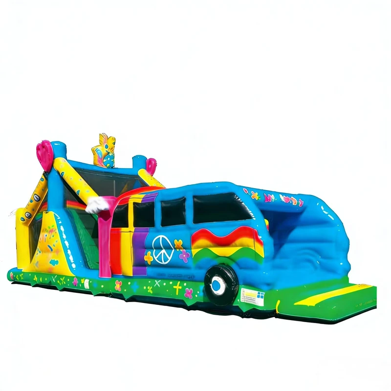 Retro Sport Themed DST Brand PVC Inflatable Obstacle Course Slide for Kids Commercial Grade >500kg Capacity Outdoor Play