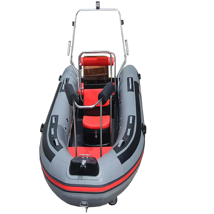 カスタマイズされた Rib430 インフレータブルボート PVC ファイバーグラスハル ハイパロン CE 認証 湖と川用パドル