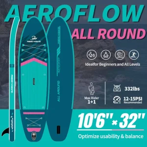 Ridewave New Design OEM ODM Inflatable Stand up Paddle Board 10’6 All Round SUP Board Supboard for EU RU US AU