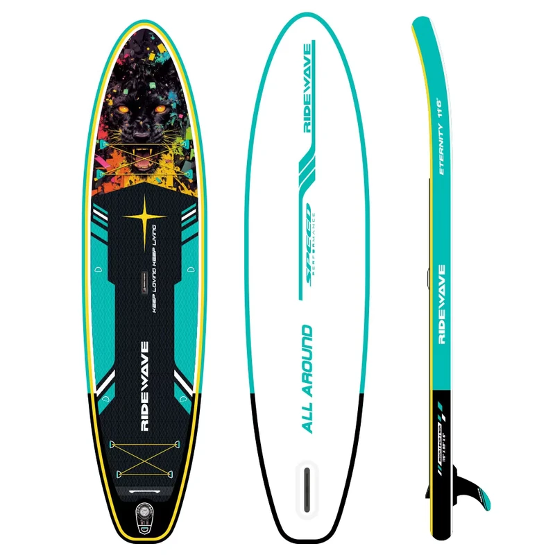 Ridewave新デザインプレミアム品質350cm 11'6ドロップステッチインフレータブルスタンドアップパドルボードポータブル環境に優しい