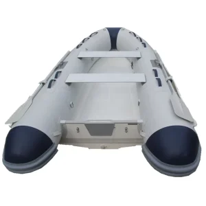 Perahu RIB dengan Lambung Fiberglass Inflatable Kaku dan Transom Lipat