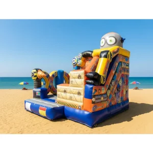 Robot Inflatable Bouncy Castle with Slide 4x4x4m PVC Material Durable and Easy Setup for Kids CE Blower Included