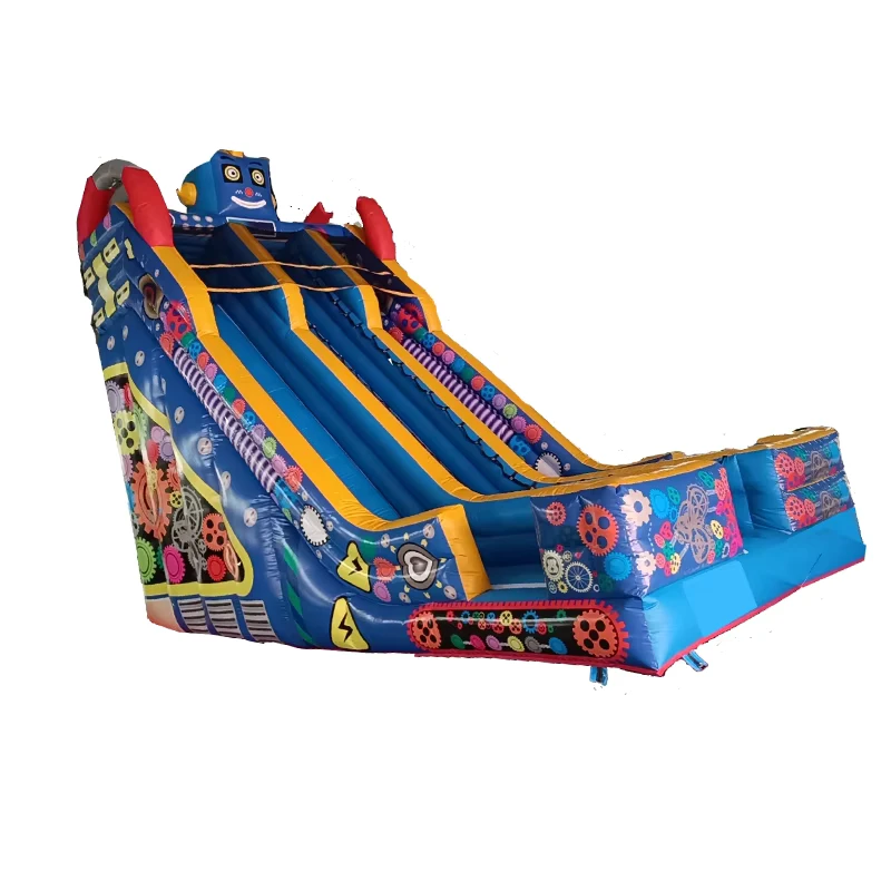 Robot Inspired PVC Inflatable Dry Play Slides for Adults Custom Size Indoor Activities for Home or Shopping Mall