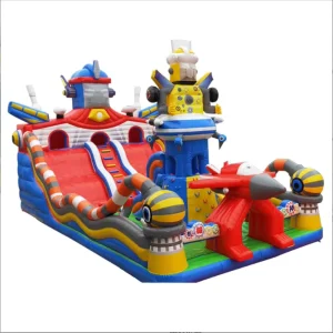 Robot Warrior Inflatable Bouncer Castle Game Kids House Party Jump Bouncing Slide Combo for Kids Party Rental Backyard