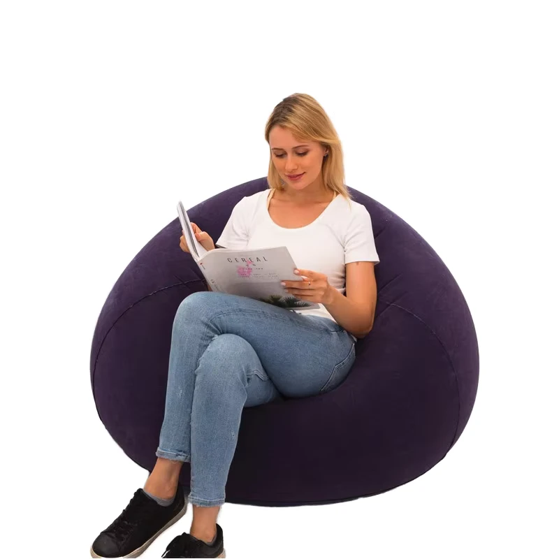 Sedia gonfiabile portatile in PVC con angoli arrotondati, moderna, pieghevole, per il soggiorno