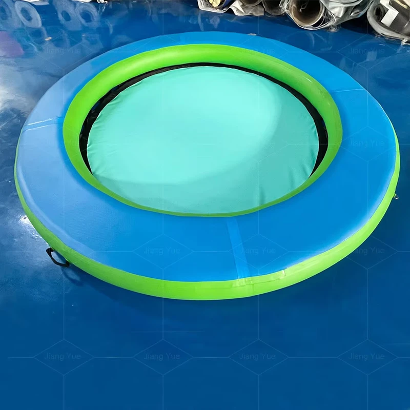 Anillo Flotante Redondo Hamaca de Agua Inflable Flota de Río Balsa de Lago Tumbona Flotante Plataforma de Isla para Fiesta
