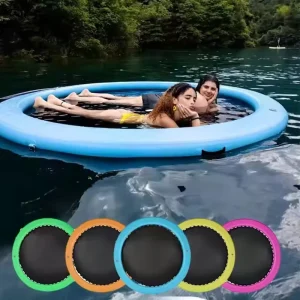 Круглая надувная плавающая водная гамак-трубка, надувной круглый сетчатый док для плавания