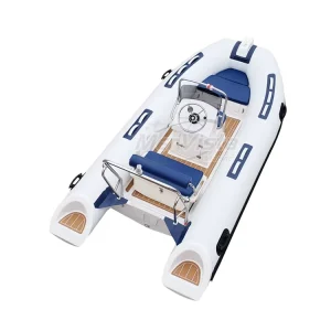 Barco Inflável RIB390C com Casco em Fibra de Vidro, Capacidade para 4 Remadores, PVC