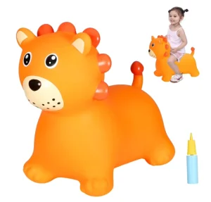 Rubber Colorful Soft Paly OEM ODM Exercise Kids Balance Bouncy Lion Hopper Animal Hopper for Kids