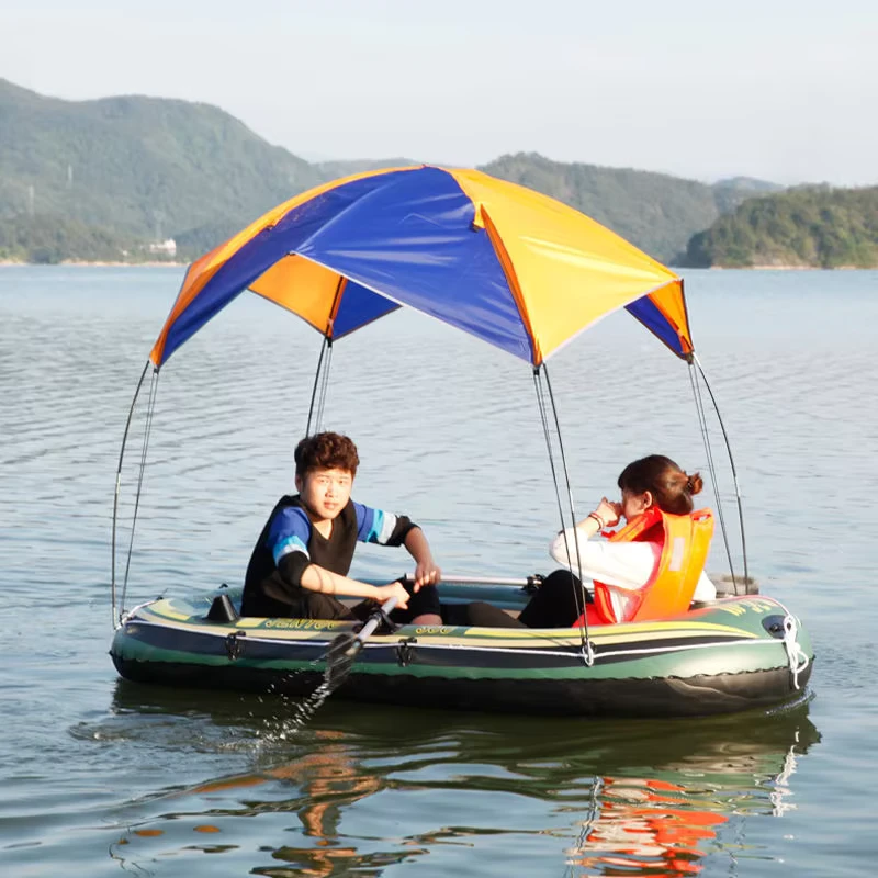 Gummiboot 2/3/4 Personen Kajaks Angelboote aufblasbare Boote für den Sommer mit speziellen Sonnenschutz