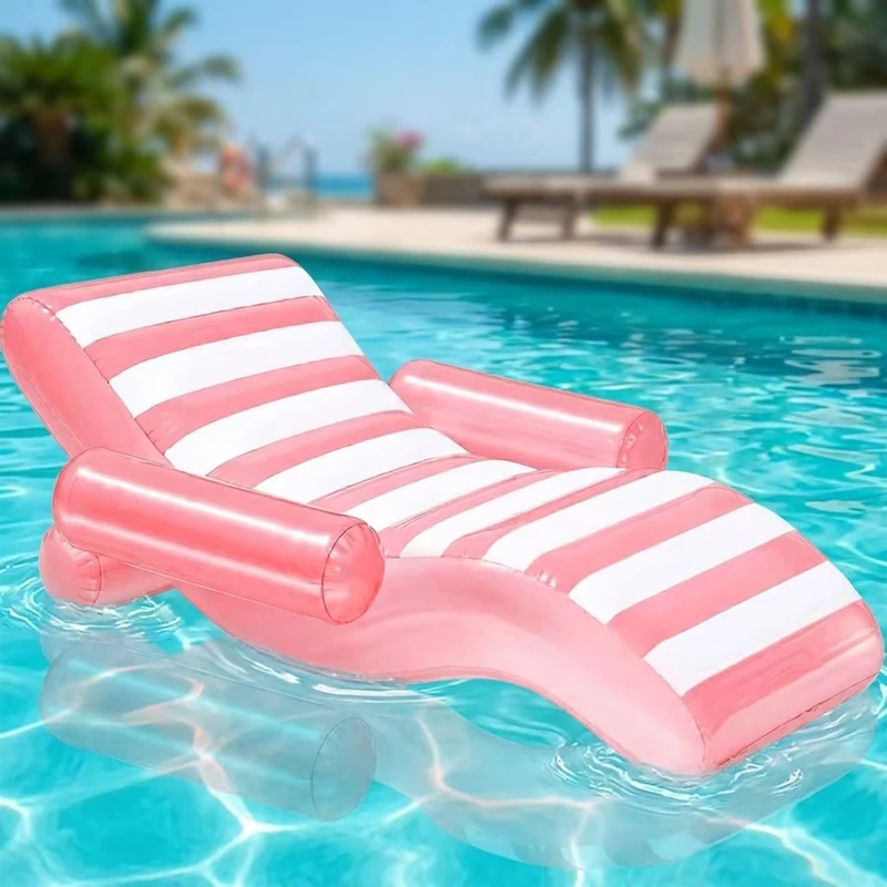 S-vormige Opblaasbare PVC Zwembad Float Lounger met Dubbele Armsteunen