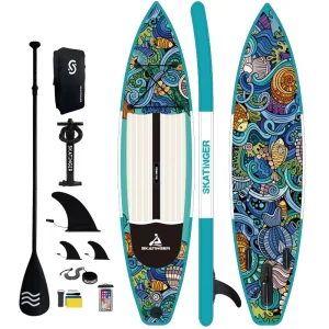SKATINGER Tabla Surfespuma OEM Stand Up Paddle Boards Inflatable SUP Paddle Surfboard Custom UV Printing Paddle Board