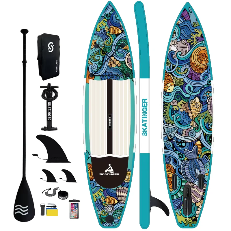 SKATINGER Tabla Surfespuma OEM Pranchas de Stand Up Paddle Infláveis SUP Prancha de Surf Personalizada com Impressão UV