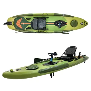 SNDN Inflatable Fishing Kayak Pedal Drive 3.6m 1 Person PVC EVA Material Lightweight Safe