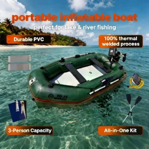 SOLAR MARINE B230 3 7.5FT 0.7MM PVC 3 Person 320kg Max Load Inflatable Fishing Boat Portable Folding Kayak Accessories