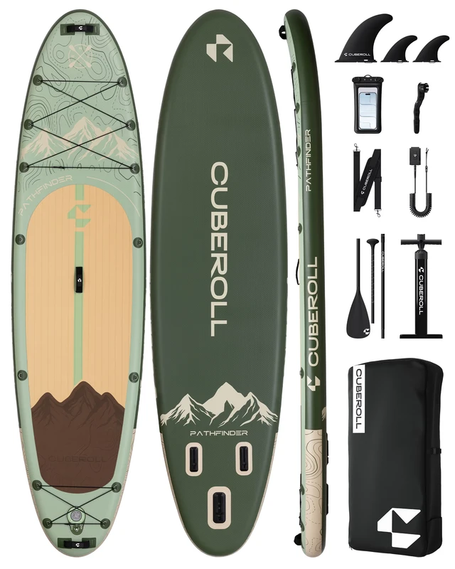 SUP 11 Fuß 6 Zoll Erwachsene Steh-Aufblasbares Paddleboard Surfbrett Geeignet für Anfänger im Wassersport