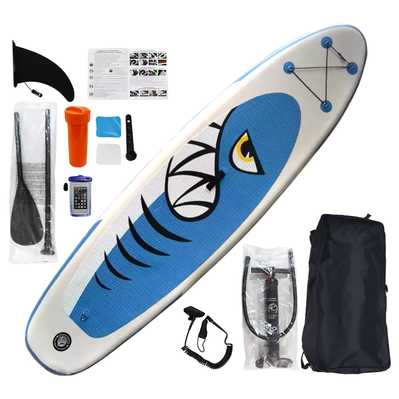 SUP Inflatable Stand up Paddle Board Inflatable SUP Paddle Board With ISUP Accessories Fins Adjustable Paddle Pump