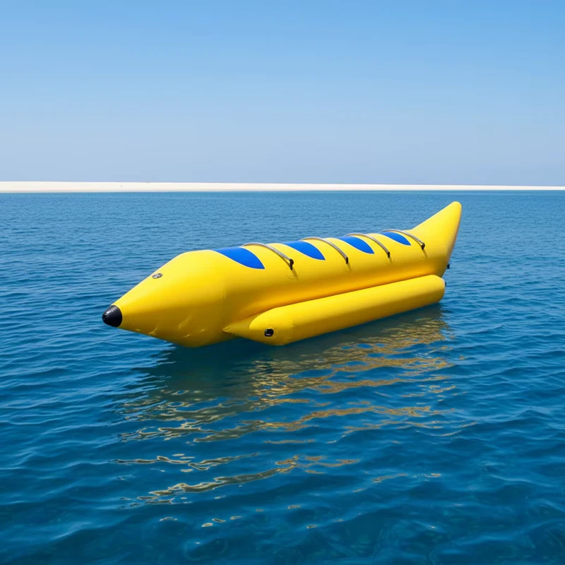 Safe Anti Slip Float Banana Boat Portable Inflatable Banana Boat Water Park Use