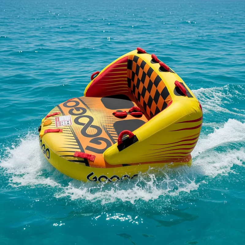 Safe Commercial PVC Towable Sofa Water Ski Tube Inflatable Family Group Water Amusement Toy