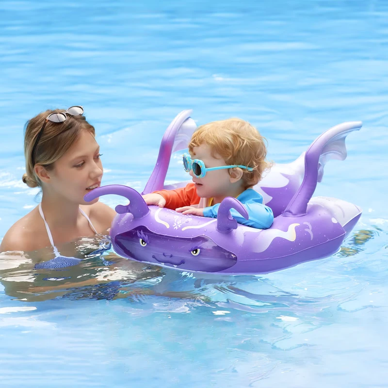 Piscina inflable ecológica y plegable de PVC y anillo flotante para el nado de niños