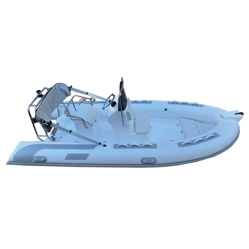 Sailing Yacht Fiberglass Hull Deep V 10 Person Fishing Boat 520 60HP Outboard Motor 5.2m HYPALON PVC Tubes