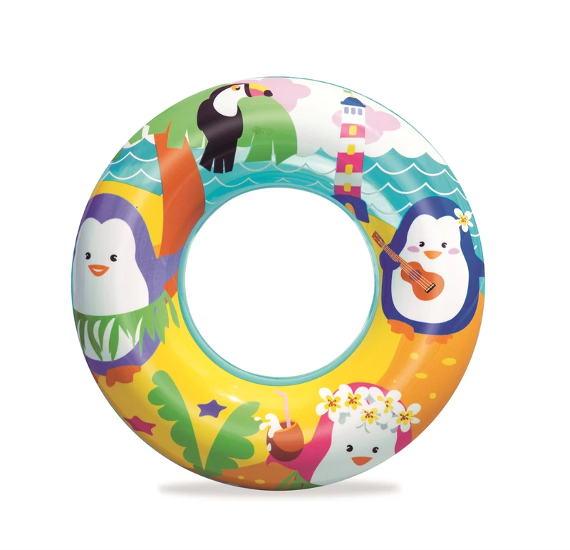 Sea Adventures 51cm Kids Swim Ring Inflatable PVC Rubber Ring Tube for 3-6 Years Old Children for Swimming Pool