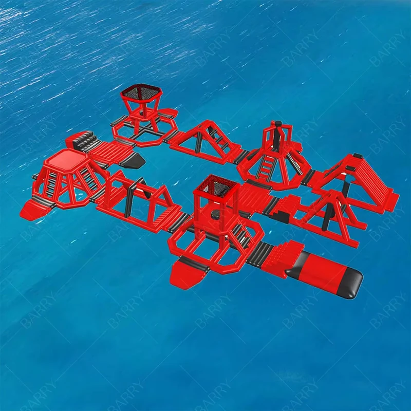 Sea Ocean Water Challenge Obstacle Course Floating Water Park Equipment Commercial Inflatable Water Park Attractions for Sale