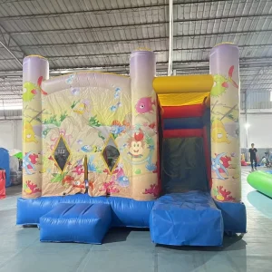 Combo gonflable à thème marin, château gonflable commercial pour enfants