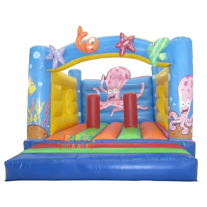 Château gonflable commercial sur le thème de la mer pour enfants