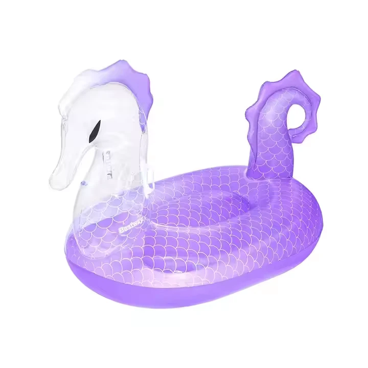 Flotteur de piscine en forme d'hippocampe en polyvinyle chloré, flotteur de piscine gonflable avec poignées, adapté pour les adultes, jouets de plage et de piscine