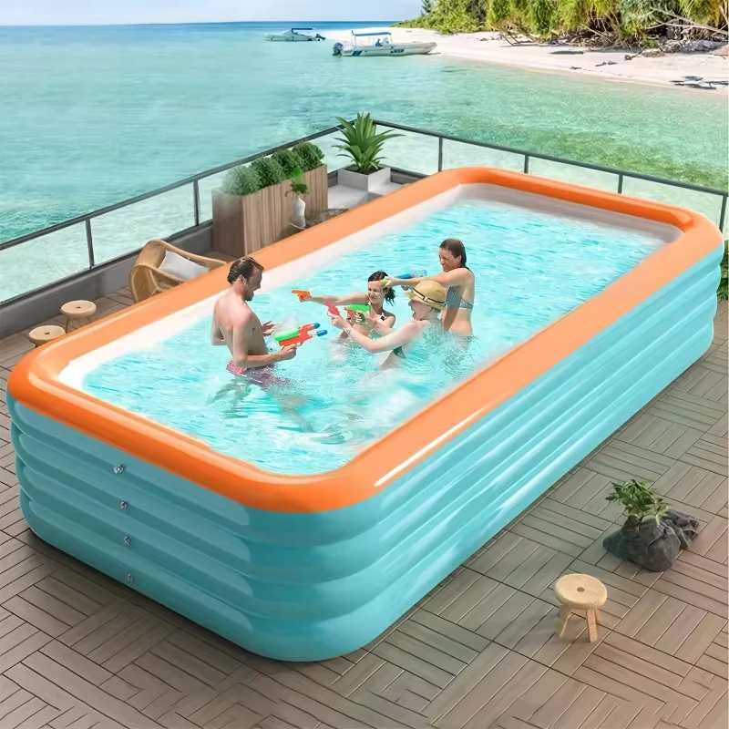 Selbstaufblasbare PVC Schwimmmatte Tragbare Wasserliege für Strand und Pool