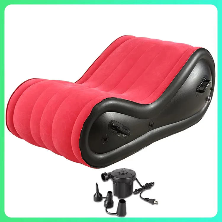 Sexy Furniture Lazy Inflatable One Seat PVC Sofa Flocked Adult Bed Love Chair SM Foldable Portable Multifunctional Living Rooms