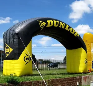 Arco Inflável de Entrada do Pai Natal Tubarão, Arcos Publicitários, Arco Inflável de Iluminação Arco-Íris para Corridas