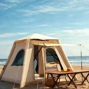 Tenda da campeggio gonfiabile completamente automatica ShineMaster per 1-2 persone, resistente al vento e impermeabile, grande spazio, tenda familiare a tubo d'aria