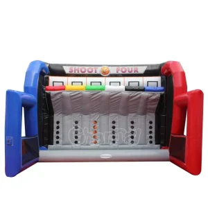 เกมยิงบาสเกตบอลสี่ลูก เกมกีฬาเชิงพาณิชย์กลางแจ้ง PVC เกมโต้ตอบ บาสเกตบอลสำหรับผู้ใหญ่