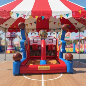 Jogo Inflável de Basquetebol Mini PVC com Cesta de Pontuação para Crianças Shooting Stars