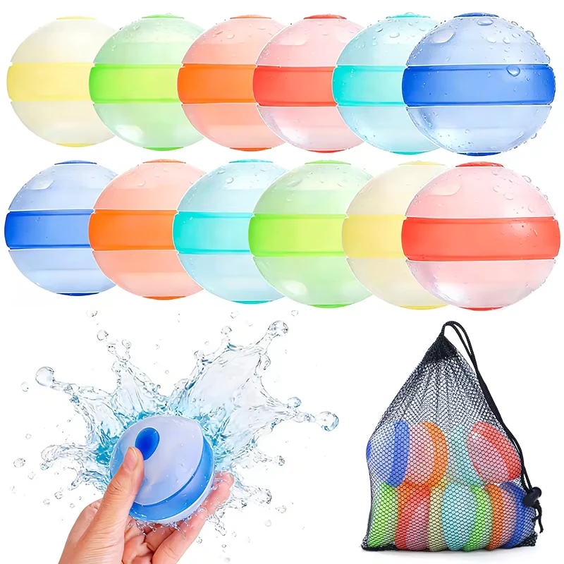 Balões de Água de Silicone para Encher Rapidamente, Brinquedos de Praia para a Piscina, Jogo de Água Reutilizável para Crianças