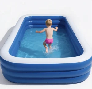 Simple Design Eco Friendly Durable Rectangle Shape Outdoor Inflatable Swimming Pool for Family Children Newborns PVC Bubble Pool