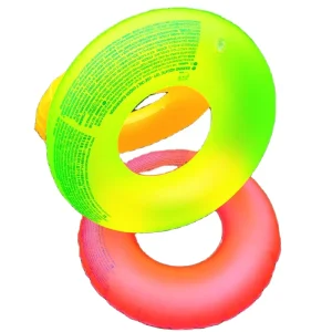 Simple Design GOSR025 PVC CE Certified Inflatable Transparent Swimming Ring Floater Environmental Printing for