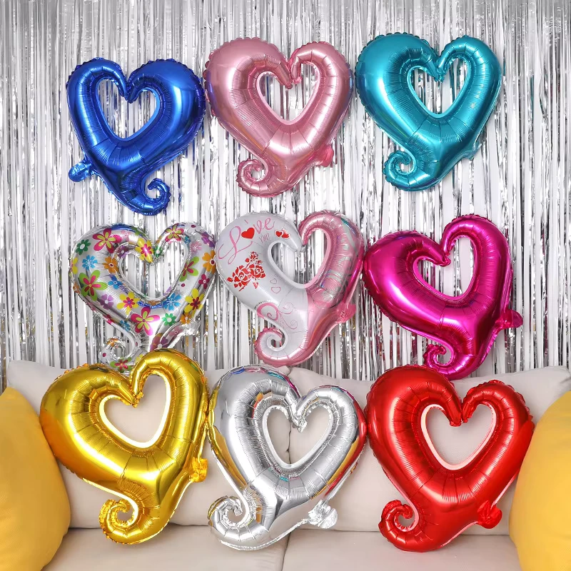 Palloni a Forma di Cuore in Alluminio Singoli 18 30 42 Pollici, Grande Gonfiabile, Decorazione per Feste con Elio per San Valentino