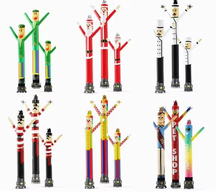 ตัวเต้นลมสีสันสดใสแบบขาเดียว สำหรับดึงดูดลูกค้าและโฆษณาที่หน้าร้าน