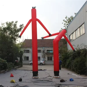 Hombre tubo inflable bailando con logotipo personalizado para publicidad