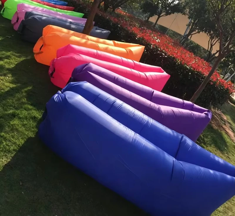 Canapé de plage gonflable portable, lit de camping pliant, design moderne, sac de couchage en PVC écologique