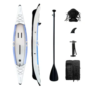 Single Person Folding Inflatable Fishing Kayak Dropstitch Canoe for Kayaking