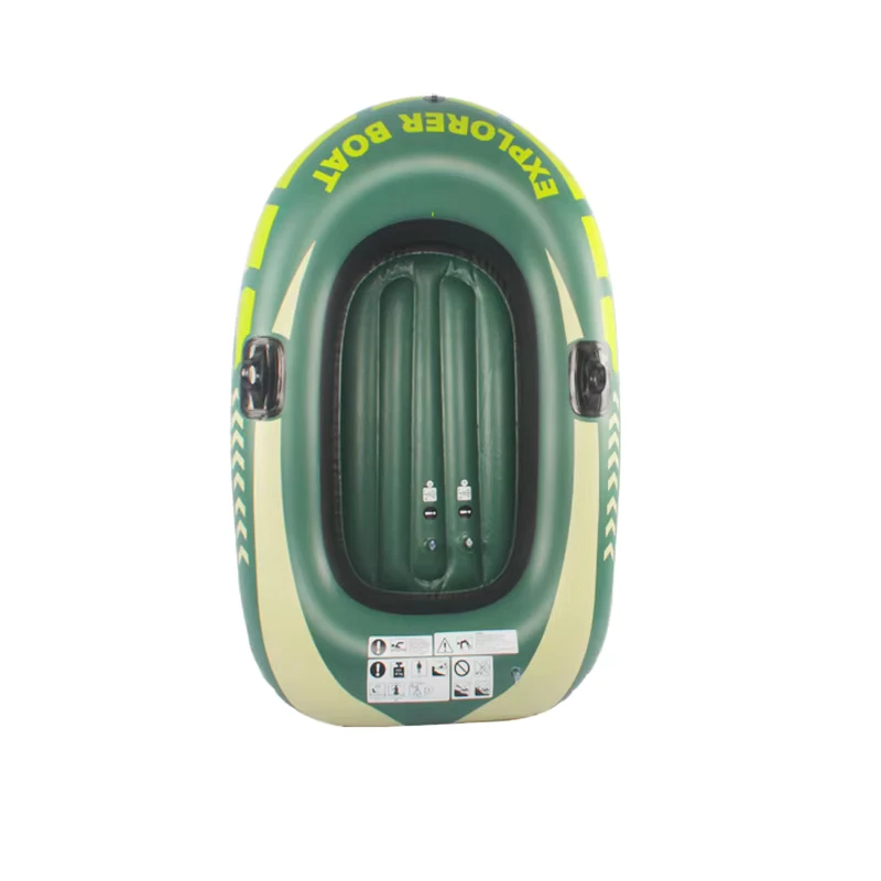 Caiaque Inflável de PVC de Tamanho Único 175CM, Barco Estável, Dinguinho Dobrável para 1-2 Pessoas, Ecológico para Pesca em Lago
