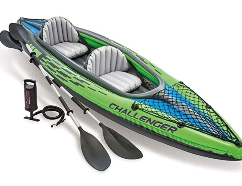 Canoa inflable de una y dos plazas, kayak inflable de alta resistencia, barco de pesca, deportes acuáticos