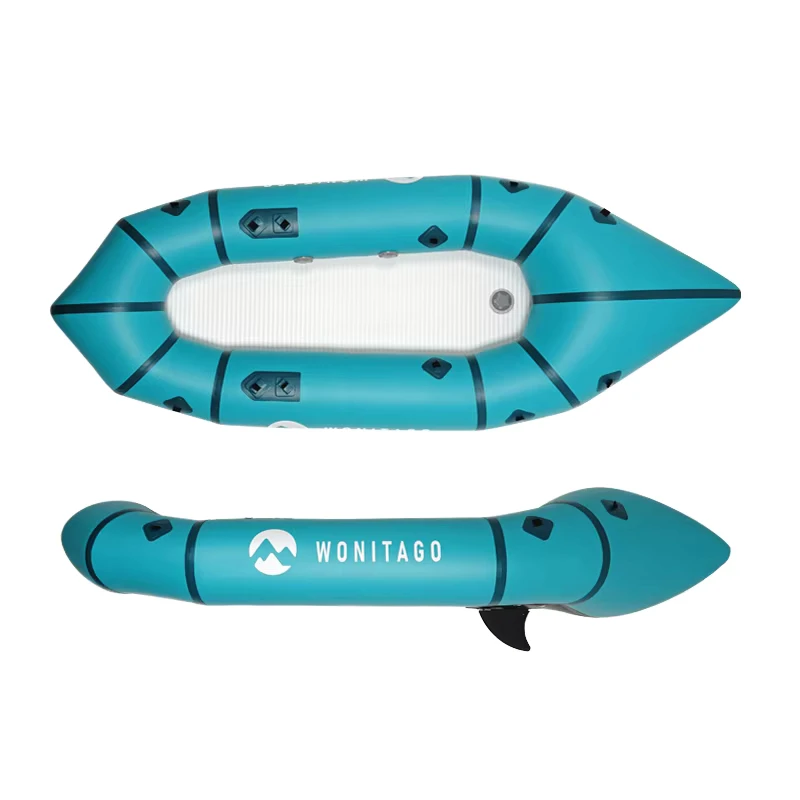 Single person Inflatable Backpack Boat Ultra light and Portable Foldable Kayak for Outdoor Fishing and Drifting