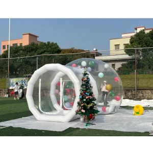Size Customized Outdoor Transparent Inflatable Crystal Igloo Dome Tent House Bubble With Balloons