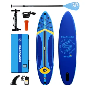 Skatinger 335cm Touring Colorful ISUP Inflatable Stand up Paddle Board Soft SUP Boards Kayak Seat for Surfing CE