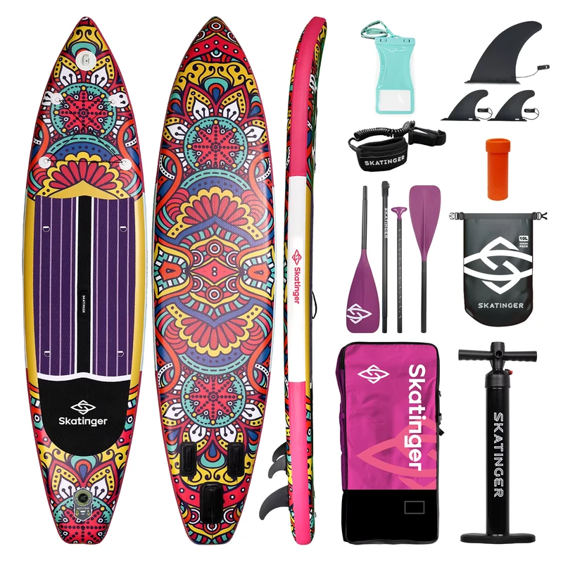 Skatinger Classic Allround SUP Aufblasbares Stand-Up-Paddle-Board Surfbrett für Wassersport
